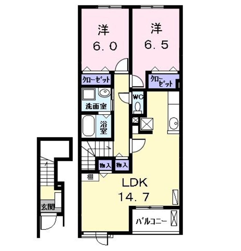 間取図 アンジュ　錦
