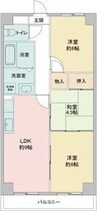 レジディア日比野 3LDKの間取り