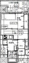 さくらHills ROKUBAN Platinum Residence 1DKの間取り