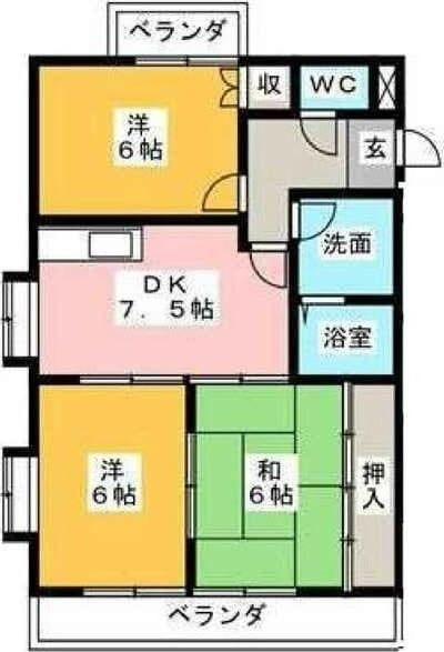 間取り図 セントラルみのりハイツ