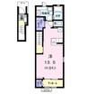 Ｆｉｏｒｅ（フィオーレ） 1Rの間取り