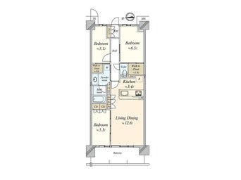 間取図 パークホームズＬａＬａ名古屋みなとアクルスガーデンスクエア