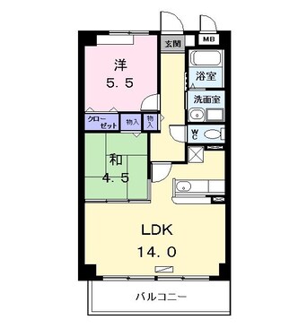 間取図 カーサ宇多野