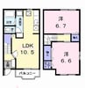 パークサイド寛政 2LDKの間取り