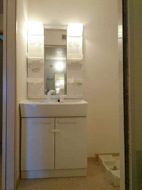 忙しい朝には欠かせない洗面所です こころ