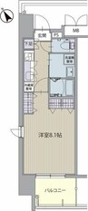 パルティール神宮南 1Kの間取り