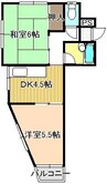レジデンス遠若 2DKの間取り