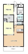 幸和ハイツ 2LDKの間取り