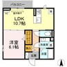 セレスティア助光　A棟 1LDKの間取り