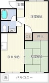 パークテラス道徳 2LDKの間取り