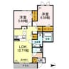 サニープレイス十一屋　Ｅ棟 2LDKの間取り