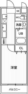 A･City港栄 1Kの間取り
