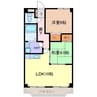 サンライズ入場 2LDKの間取り