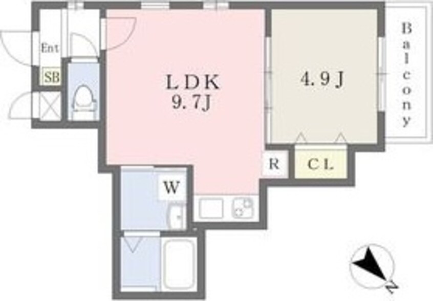 間取図 Ｃｈｅｒｉｍ烏森Ｅａｓｔ