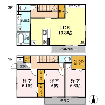 間取図 カーサベルデⅥ　A棟