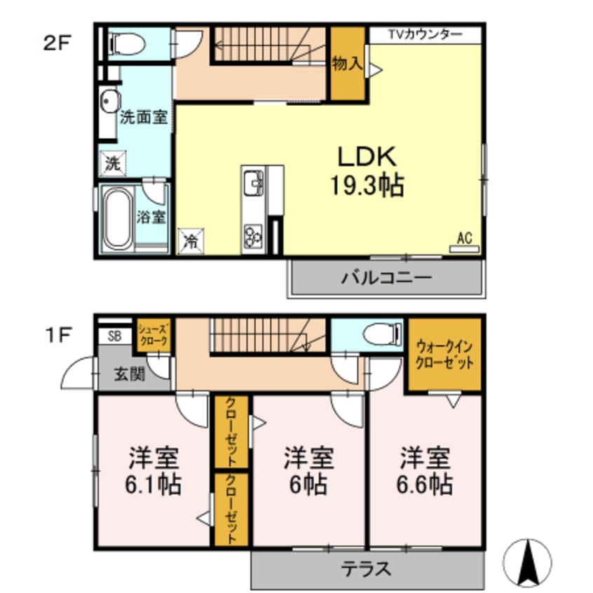 間取図 カーサベルデⅥ　A棟