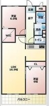 セブンスズキ 2LDKの間取り