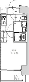 S-RESIDENCE金山altano(アルターノ) 1Kの間取り
