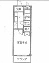 エルメゾン東海通 1Kの間取り