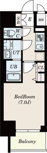 S-RESIDENCE熱田Ⅱ 1Kの間取り
