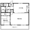 メゾン惟信 2DKの間取り
