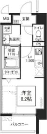 ラグランディール 1Rの間取り