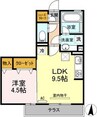 ハーベスト横井 1LDKの間取り
