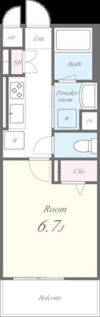 間取図 アスピラシオン尾頭橋