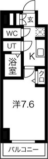 ディアレイシャス尾頭橋 1Kの間取り