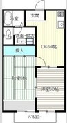 ソレイユトリス 2DKの間取り