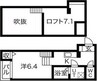 Stella星宮 1Kの間取り