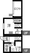プランベイム道徳 1Rの間取り