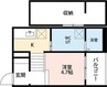 L’endroit apaisant(ランドロワアペザン) 1Rの間取り