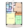 アビタシオン一番 2LDKの間取り