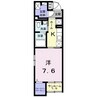 ラシュレ 1Kの間取り
