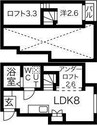 Maison Blanche(メゾンブランシュ) 1Rの間取り