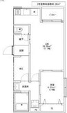 SQUARE大江 1LDKの間取り