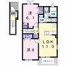 サニー　ルピナスⅢ 2LDKの間取り