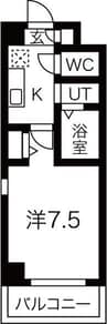 Lieben Villa(リーベンヴィラ) 1Kの間取り