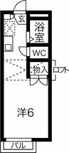 サニーテラス富貴ノ台Ⅱ 1Rの間取り