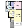 ジオ　クォーレ 1LDKの間取り