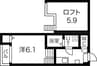 ルミエールHS 1Kの間取り