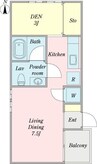 コレクション新瑞橋 1LDKの間取り