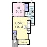 カーサ．ウエストウッドⅡ 1LDKの間取り