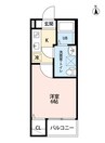 プラージュ柴田 1Kの間取り