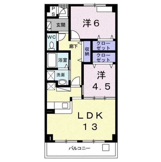 間取り図 ヒルズ向イ山