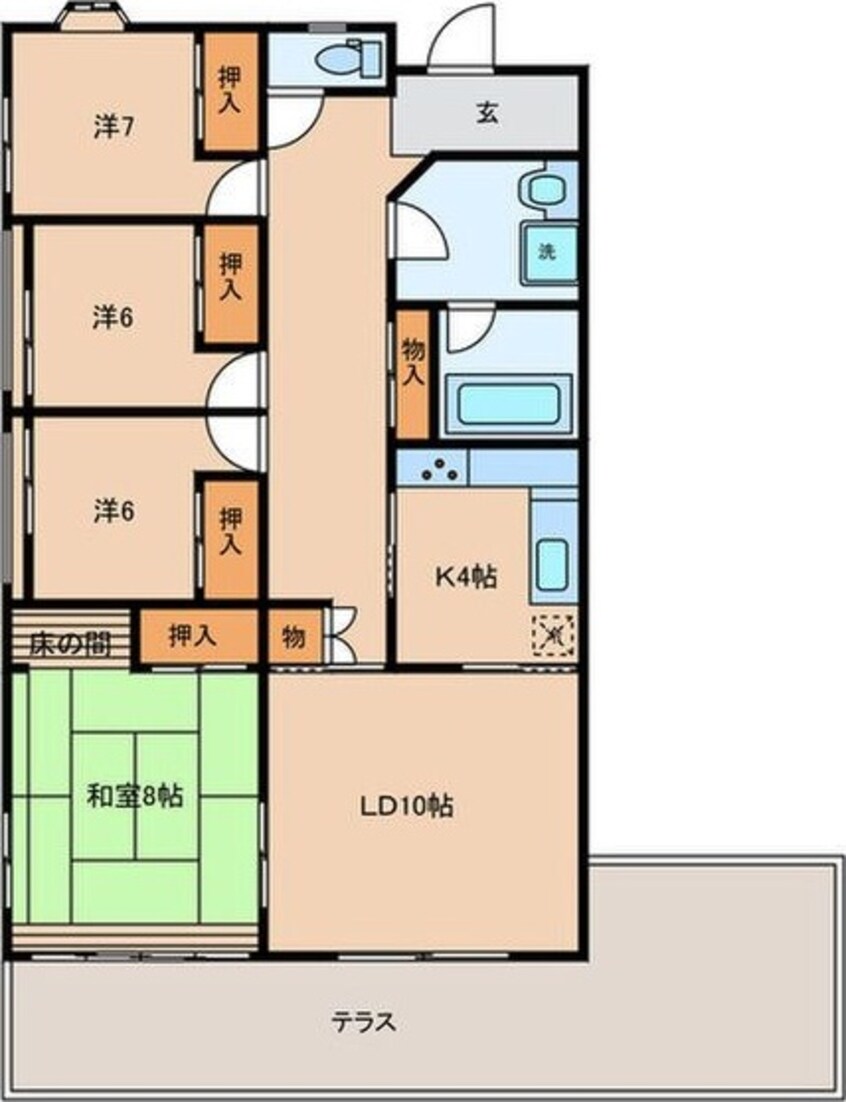 間取図 エクセルコート名和