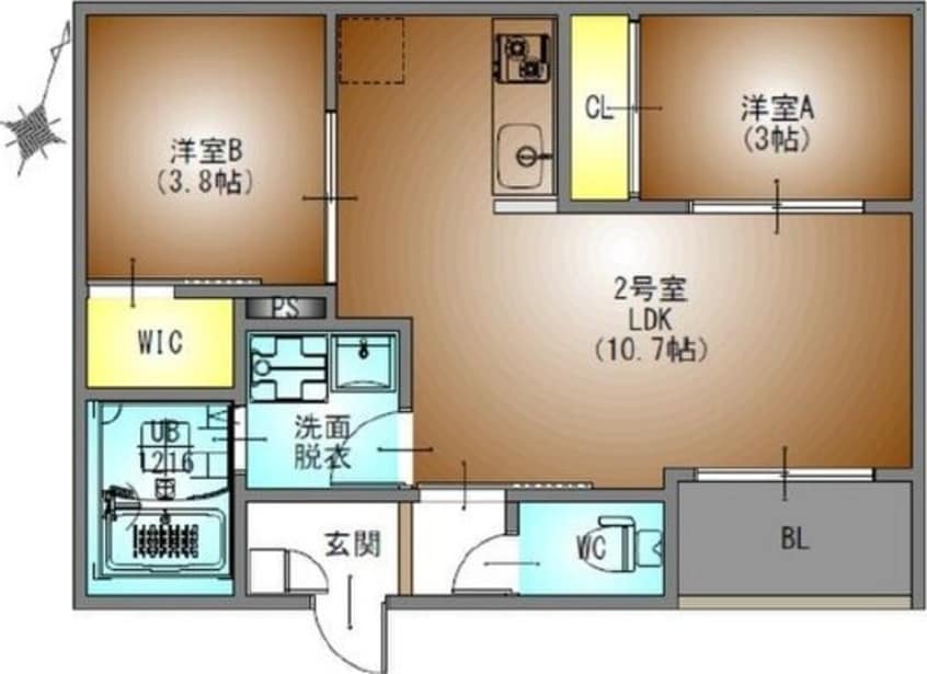 間取図 REGALEST観音
