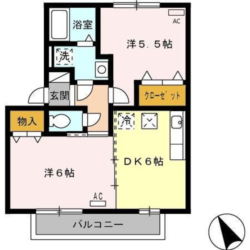 間取図 レザン長根　Ａ