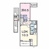 ルラシオン 1LDKの間取り